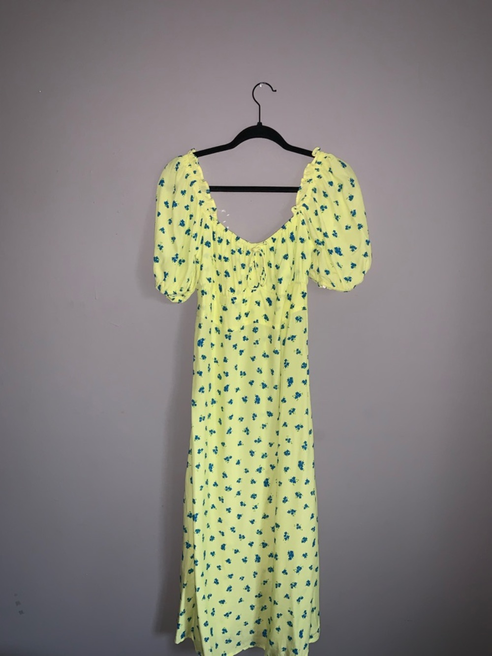 Faithfull the Brand Bette Lemon Luda Floral Linen Women’s Midi Dress - Yellow